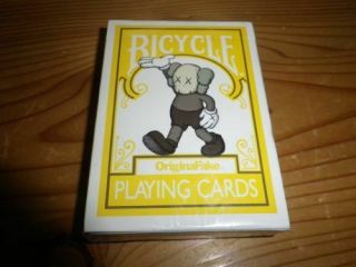 Bicycle Playing Cards Kaws Fake Yellow Rare
