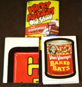Wacky Packages Old School 3 Complete Set Of 33 Stickers,  9 Card Puzzle Wrapper