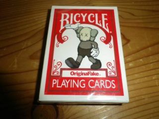Bicycle Playing Cards Kaws Fake Red Rare