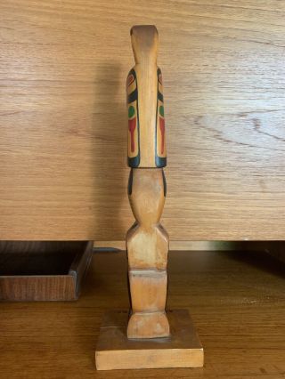 Old Kwakiutl Northwest Coast Coastal Totem Pole Cedar Carving 3