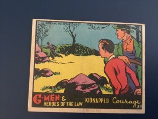1936 Gum G - Men & Heroes Of The Law Card 39 Exmint