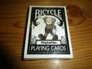 Bicycle Playing Cards Kaws Fake Black Rare