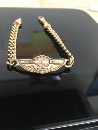 Gold Harley Davidson Bracelet 100th Anniversary