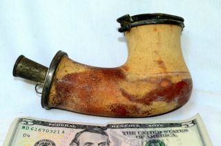 Antique Extra Lg Meerschaum Tobacco Pipe With Silver Wind Cap And Throat