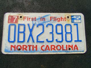 Older Outer Banks Of Nc.  Specialty " Obx " Locals " Wright Flyer " Plate