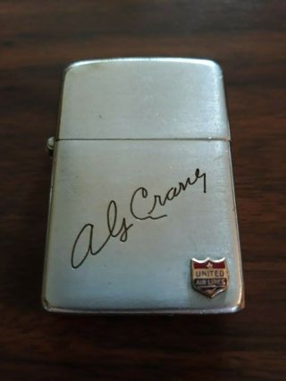 Vintage Zippo Lighter - United Airlines Signed Al Crane?