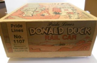 Pride Lines Donald Duck & Pluto Rail Hand Car RARE YELLOW train 7