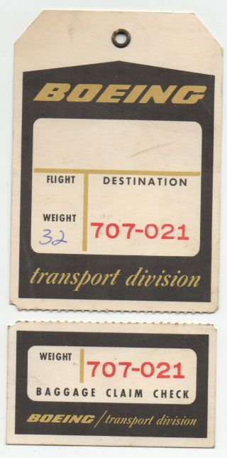 Vintage Baggage Tag/label - Boeing Transport Division