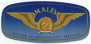 Vintage Malev Baggage Label