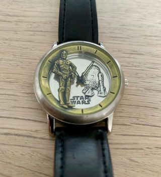 Limited Edition Fossil Star Wars Li - 1665 3d Quartz Wrist Watch R2 - D2 C - 3po 766
