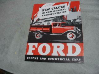 1930s Ford Trucks Fold Out Advertising