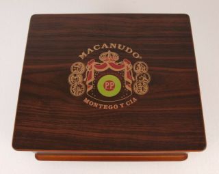 Macanudo Montego Y Cia Cigar Box Wood Humidor Chest Hinged 1868