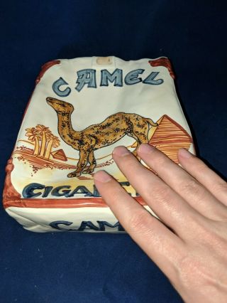 Vtg Large Camel Ceramic Ashtray Made In Italy Tabacciana