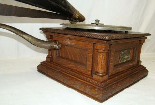 Early 1902 VICTOR MS FRONT MOUNT HORN PHONOGRAPH & 9