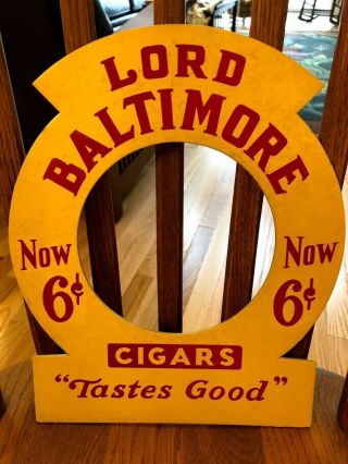 Lord Baltimore Cigars Store Display Cardboard Sign