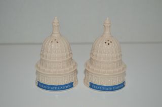 Texas State Capitol Building Porcelian Salt And Pepper Shaker Set