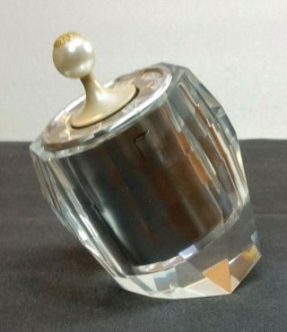 Vintage Mid Century Modern Era Crystal Electro Match Art Glass Table Lighter 2