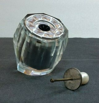 Vintage Mid Century Modern Era Crystal Electro Match Art Glass Table Lighter 5