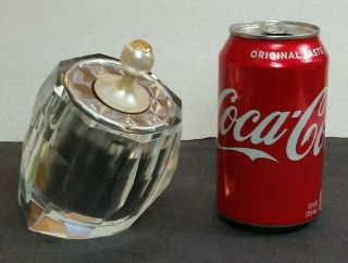 Vintage Mid Century Modern Era Crystal Electro Match Art Glass Table Lighter 8