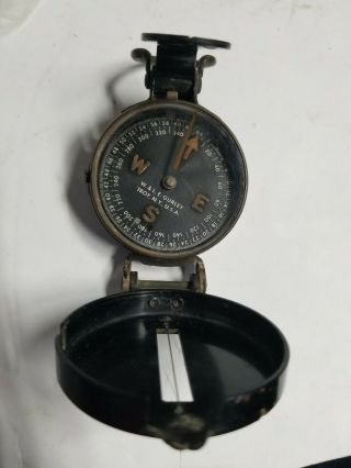 Vintage W & L E Gurley Troy Ny Compass
