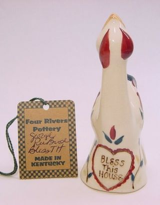 Four Rivers Pottery Cleminson Style Rooster Pie Bird ‘george’ Bless This House