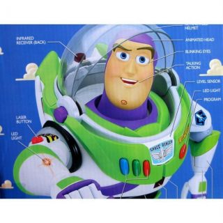 Toy Story 3 Buzz Lightyear Ultimate Voice Command 16in.  Robot Rc Remote Control