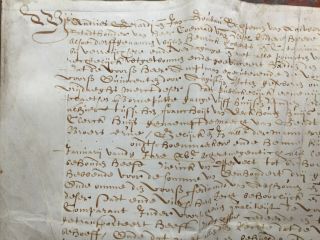 1626 Charles 1 Vellum Indenture Written In Latin