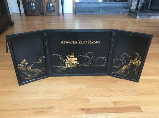 Atwater Kent 3 Panel Stand - Up Folding Advertising Display With Clipper Ship