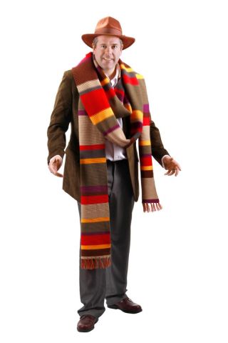 Doctor Who 4th Doctor Hat And Knitted 17 Foot Long Premium Scarf Licensed