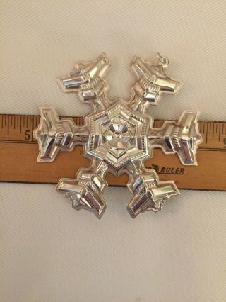 13 GORHAM STERLING SILVER Snowflake Christmas Ornaments 1971 - 1978 7