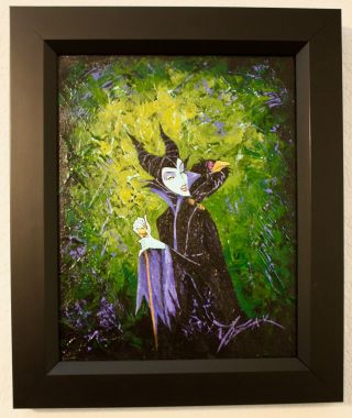 Disney Fine Art Maleficent Painting Framed Trevor Mezak Villains