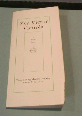 1906 Victor Talking Machine Co Victrola Record Player Brochure Camden Jersey