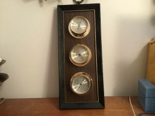 Vintage Springfield Instrument Co.  Thermometer,  Barometer And Humidity Meter