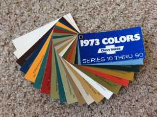 1973 Chevrolet Truck Dealership Salesmans Color Samples,  Dealer Usage Only