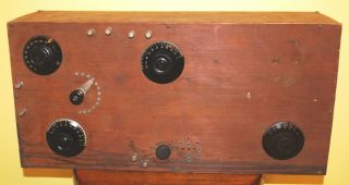 Antique Crystal Battery Radio Homemade W/ Moorhead/marconi/deforest Brass Tube