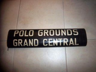 Nyc Subway Sign R12/14 Grand Central Ny Polo Grounds Manhattan Ny Mets Roll Sign