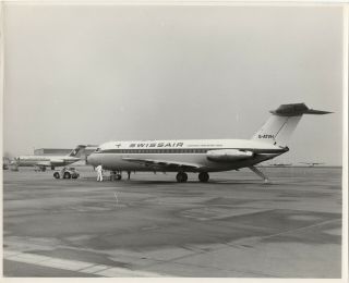 Large Vintage Photo Bac 1 - 11 G - Atvh In Swissair Livery