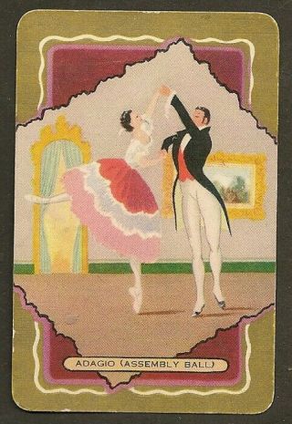 Vintage Coles Swap Card Named Ballet Dancer Ballerina Adagio (assembly Ball)