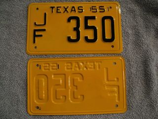 RESTORED 1955 Texas License Plates 2