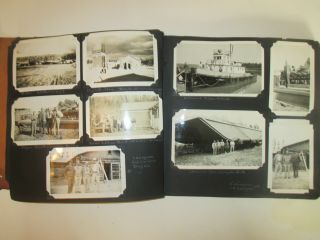 Mid - 1940 ' s photograph album N.  Alberta NWT Yukon river boats Kiewit construction 3