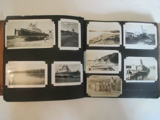 Mid - 1940 ' s photograph album N.  Alberta NWT Yukon river boats Kiewit construction 4