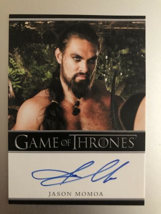 Jason Momoa Autograph Card 2012 Game Of Thrones Khal Drago Auto Rittenhouse