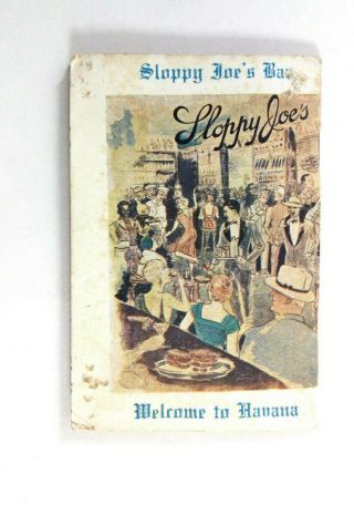 Vintage Sloppy Joes Bar Havana Cuba 1938 Cocktail Guide Havana Cigars Jose Otero 2