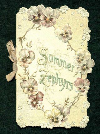 Victorian Die - Cut Booklet Summer Zephyrs The Art Publishing Co London