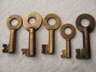1800s Wilson Bohannan Brass Barrel Antique Obsolete Vintage Rr Keys Brooklyn Ny