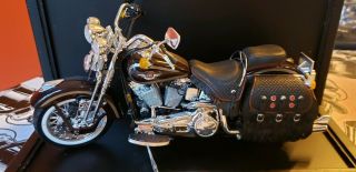 Franklin Harley Davidson 1:10 Motorcycle Model Heritage Springer With Case.