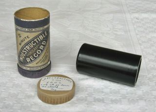 Rare British Indestructible Phonograph Cylinder Record Famous Music Hall Song