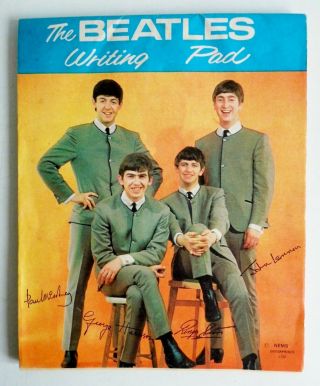 Very Rare 1964 The Beatles Writing Pad - Old British Woolworths Product