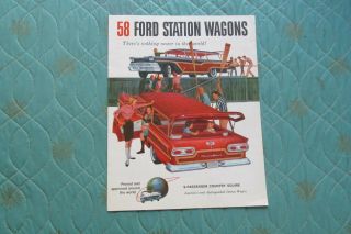 Auc420 1958 Ford Station Wagons Sales Brochure