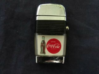 Very Fine Vintage Scripto Coca Cola Advertising Vu Lighter C.  1960 